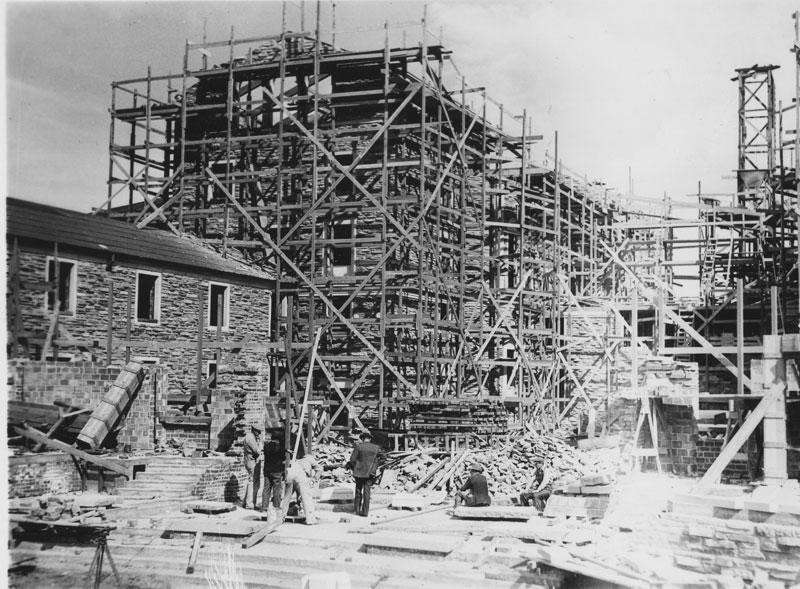 My college dorm during 1971, Sewall Hall is pictured here under construction in 1933. 
